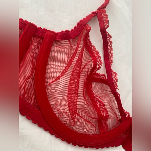Agent Provocateur Lingerie Red Lace Bra - Picture 6 of 10